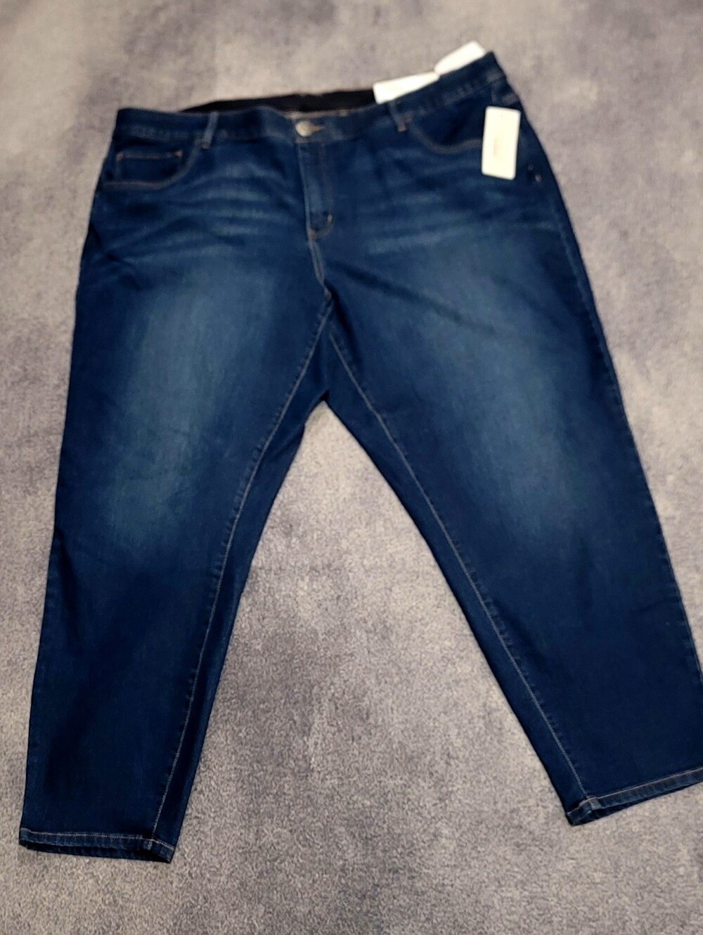 NWT CJ Banks Slimming Blue Jeans Dark Denim Ankle Mid-Rise Women Size 22